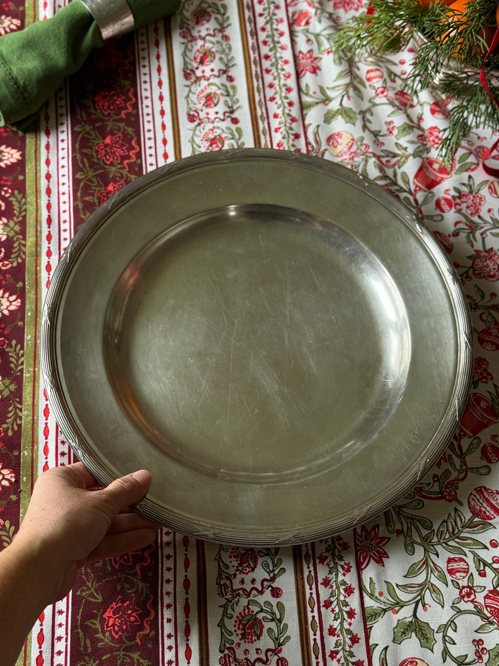 extra large 1940s Christofle silver serving platter