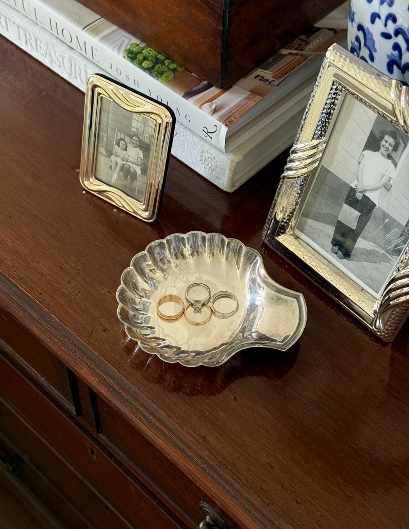 midcentury French Christofle Paris silver plate shell dish