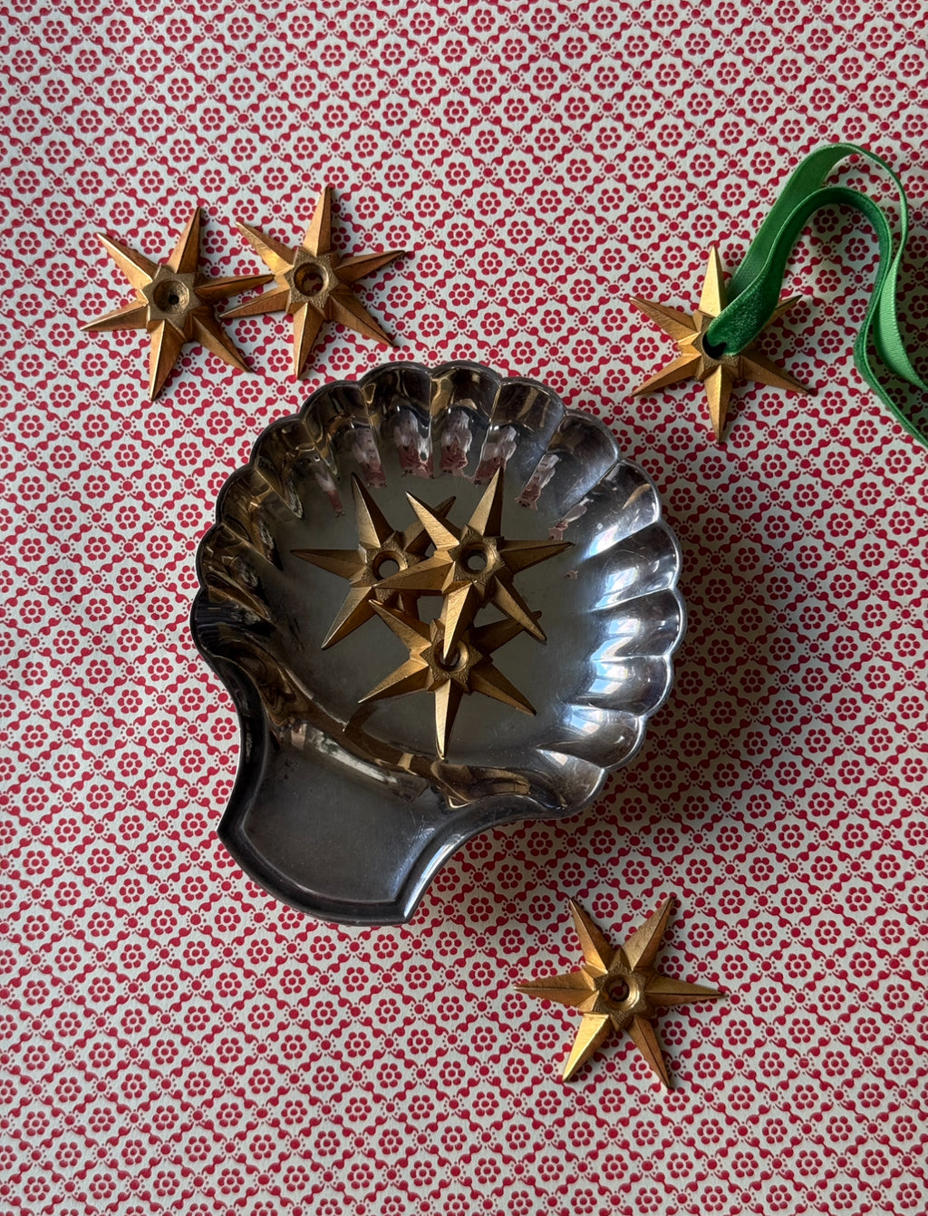 midcentury French Christofle Paris silver plate shell dish