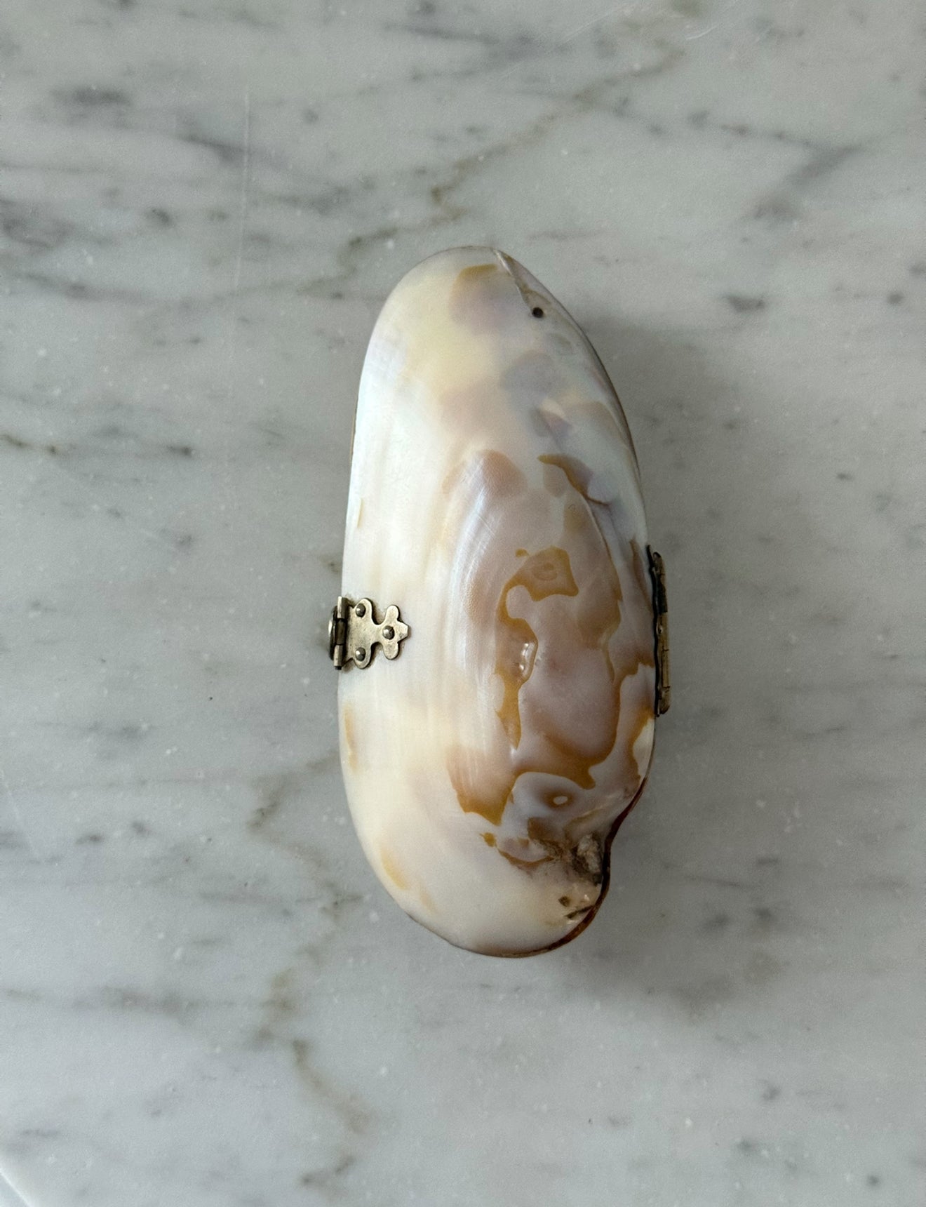 exceptionally rare 19th century French mother of pearl "necessaire de couture" sewing kit with original silk interior