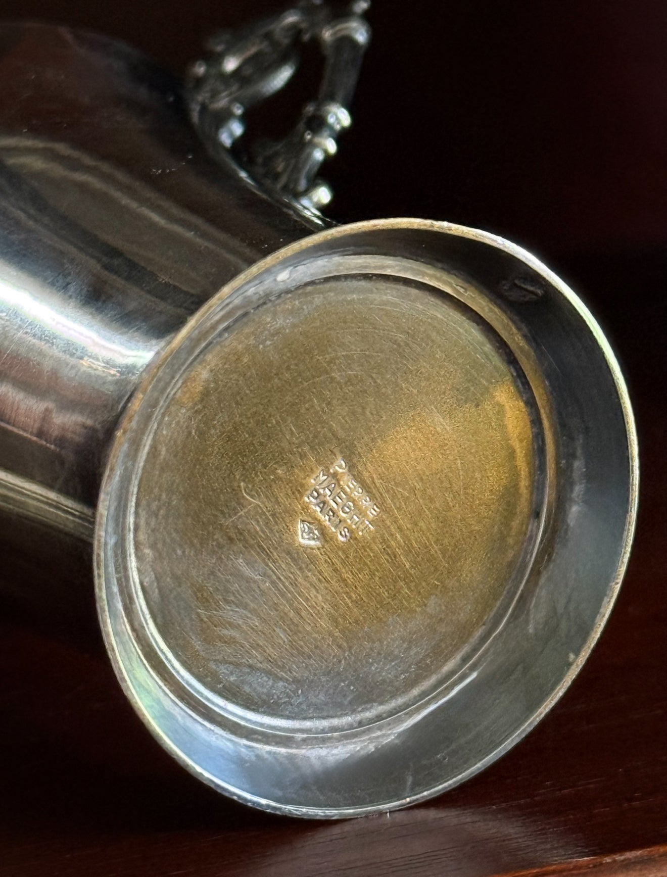 vintage French 1950s Pierre Maeght Paris solid silver timbale trophy cup