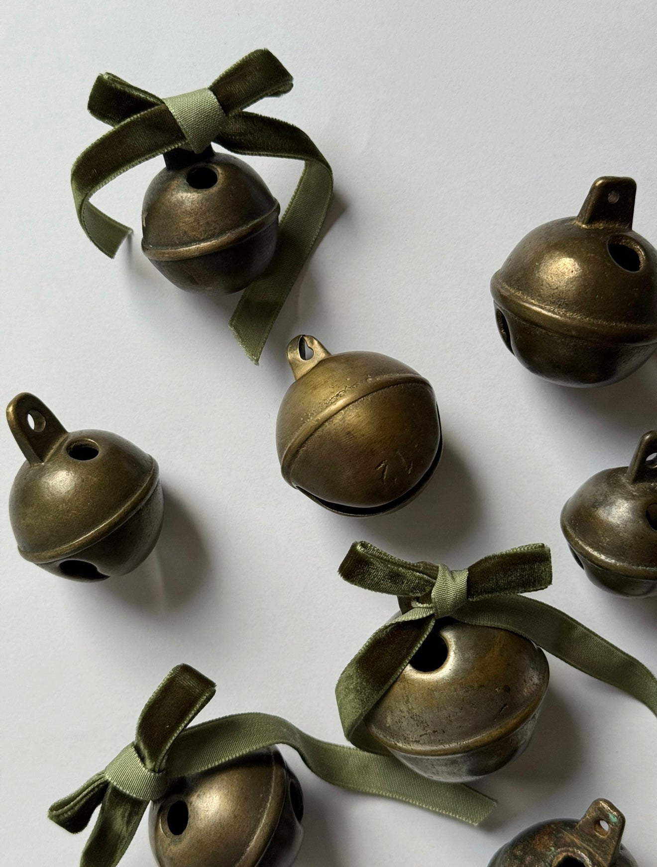 19th century french sheepdog bells, set of two