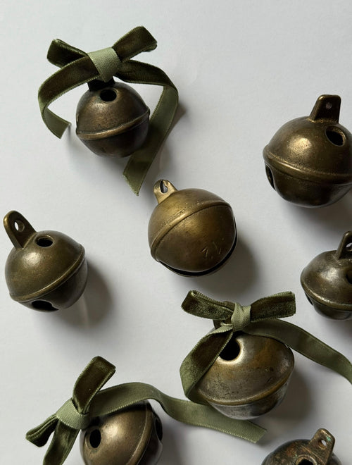19th century french sheepdog bells, set of two