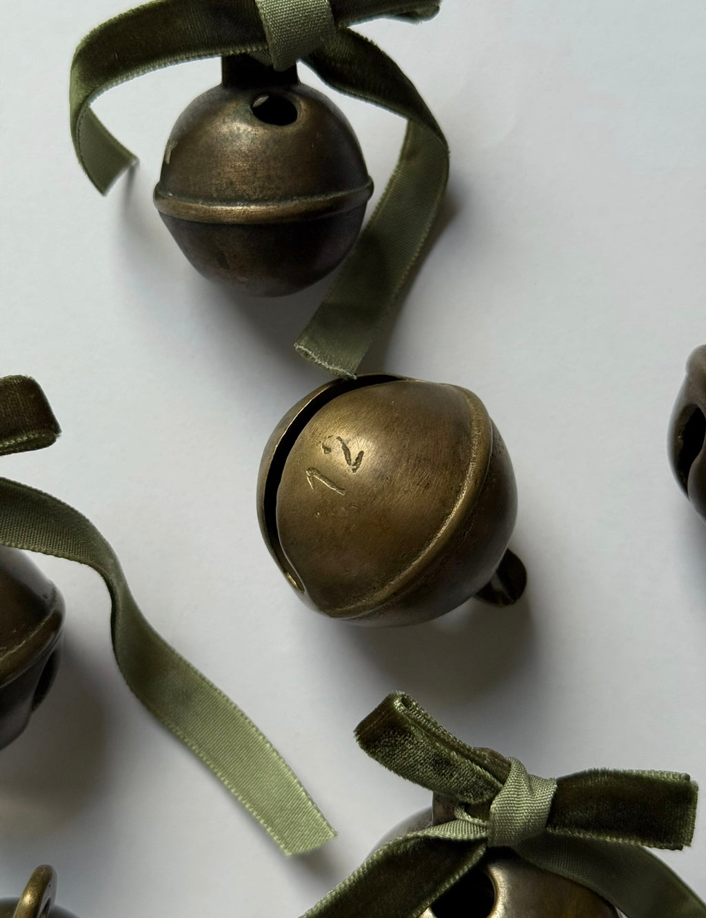 19th century french sheepdog bells, set of two