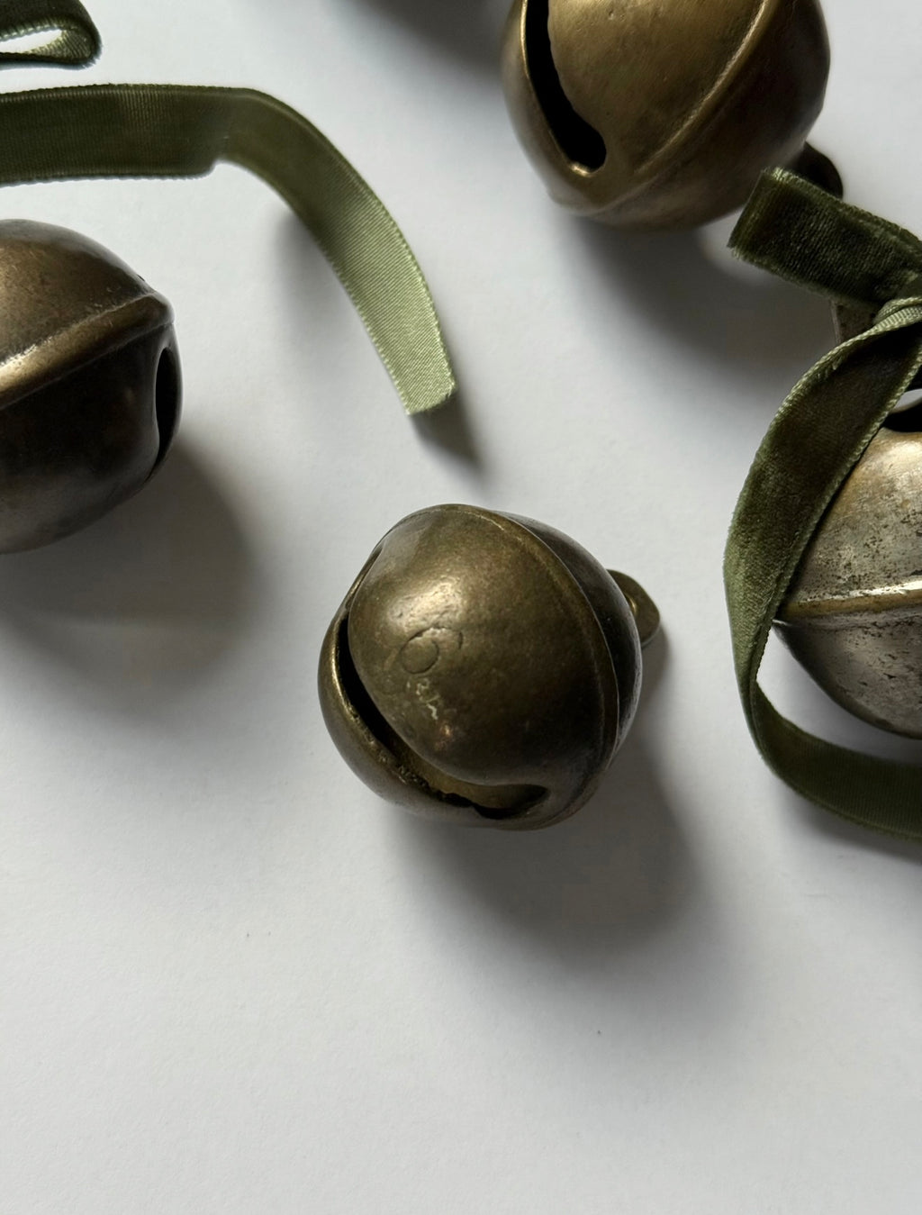 19th century french sheepdog bells, set of two