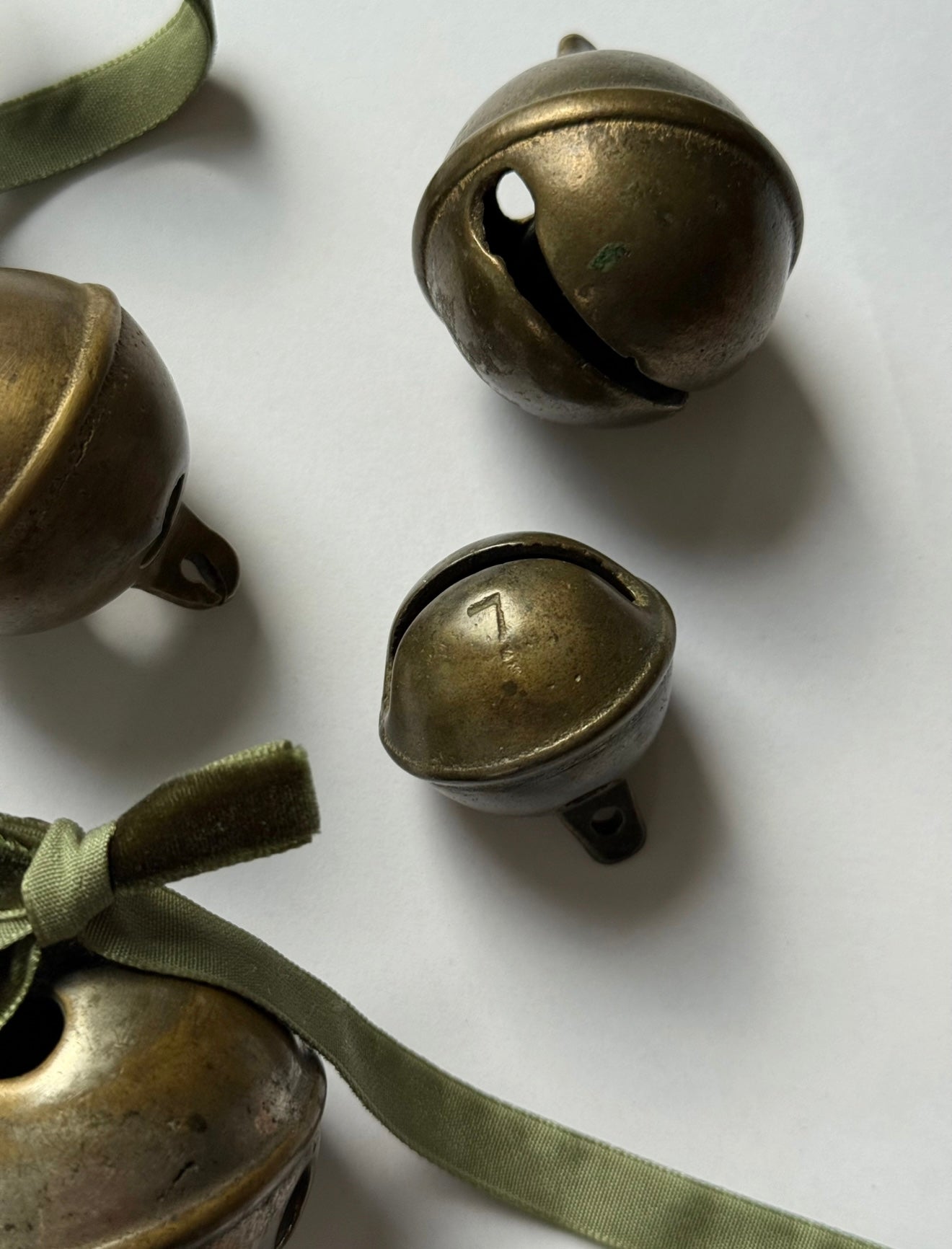 19th century french sheepdog bells, set of two