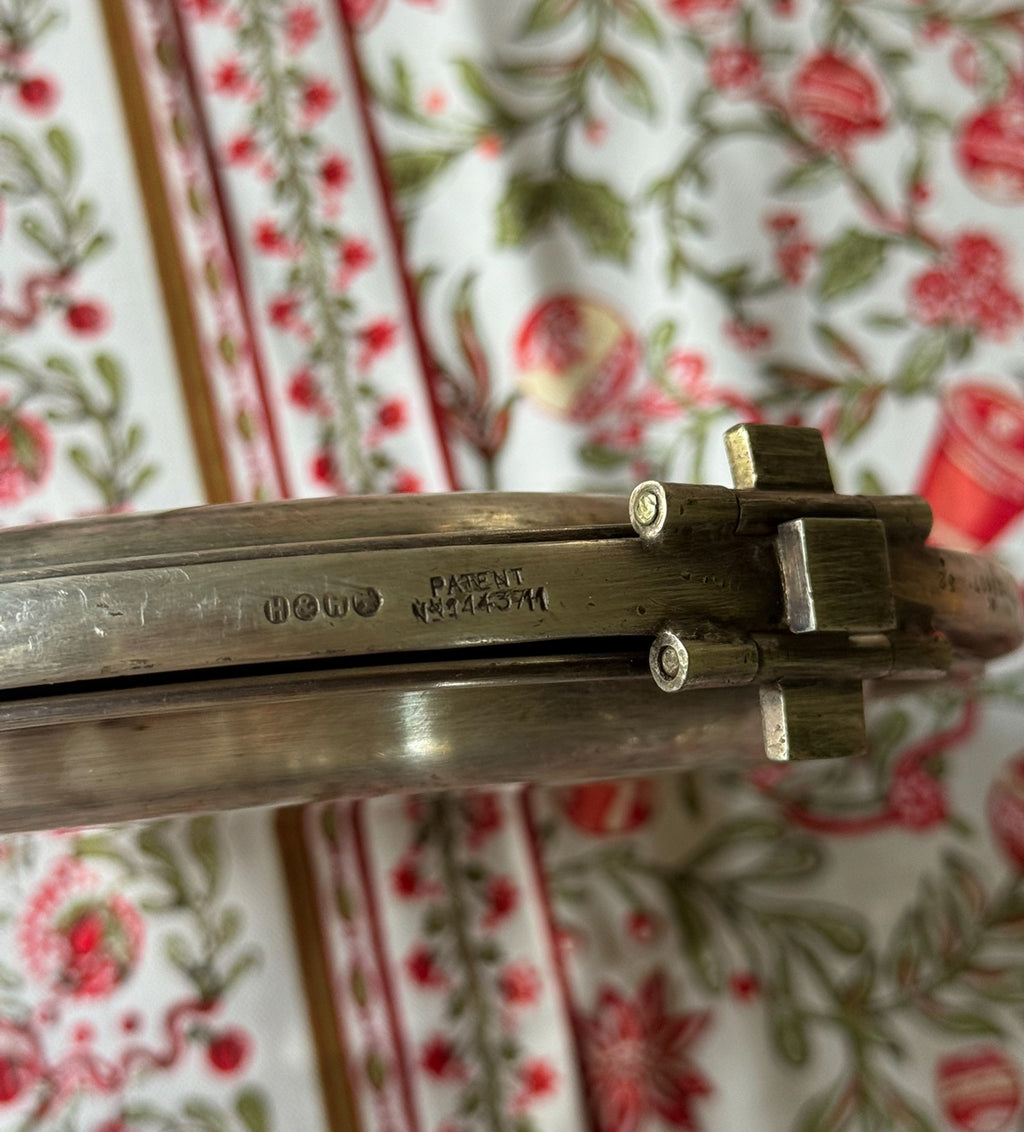 rare 19th century Henin & Hartz Paris silver plate folding dessert "gueridon" tray