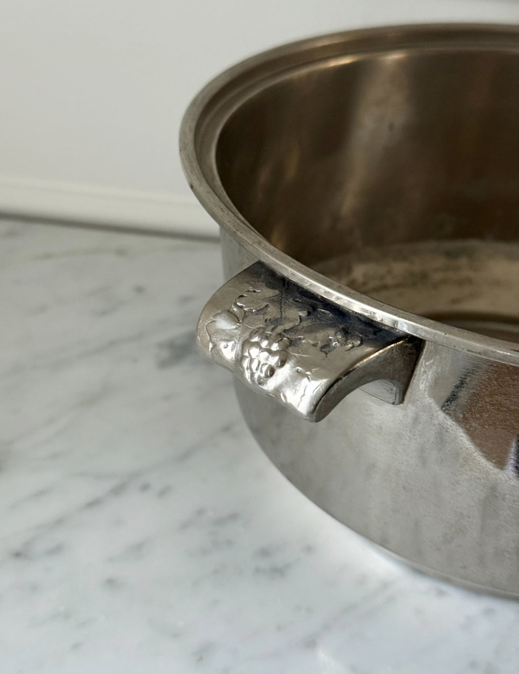 rare 1930s French Geismann chrome and enamel champagne bucket