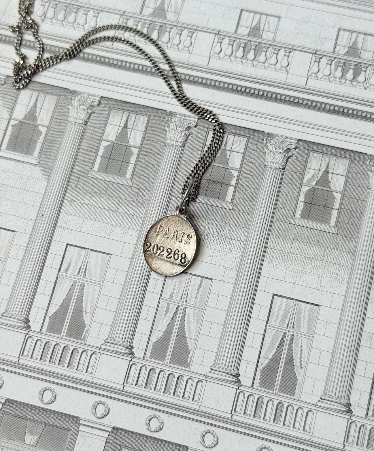 1940s French silver plate Paris municipal ID medallion featuring “La Marianne”