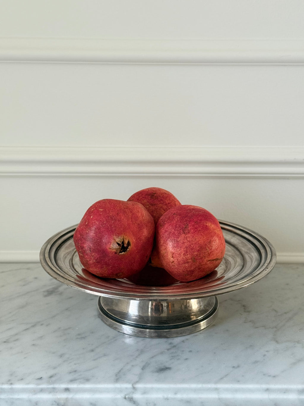 antique 1920s French silver plate cake stand